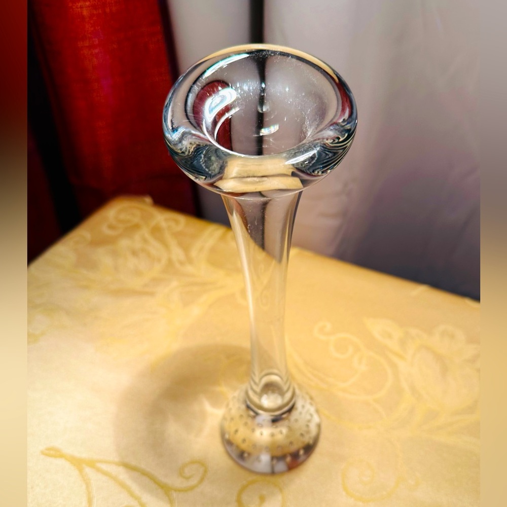 Jack in the Pulpit / Bone Stem Vase Swedish Aseda Bullicante, Controlled Bubbles